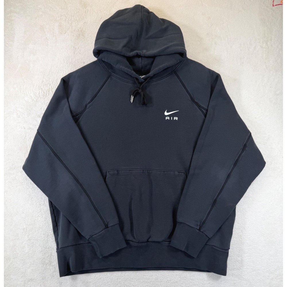 Nike Air Pullover Hoodie Mens XL Black Raglan Sleeve Sweatshirt DQ4207-010